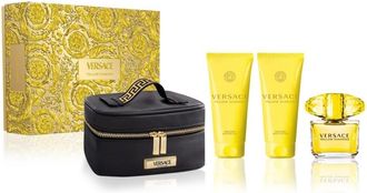 Versace Womens Yellow Diamond Gift Set (Eau De Toilette 90ml + Shower Gel 100ml + Body Lotion + Pouch) - One Size