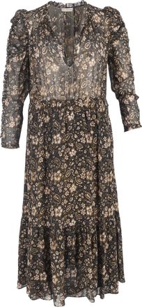 Ulla Johnson Pre-owned Womens Izar Floral-Print Midi Dress in Multicolor Silk - Multicolour - Size 4 UK