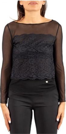 Hanita Maglia - Dames - Blouses - Zwart - S - Overhemden