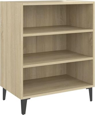 vidaXL Vidaxl - Aparador De Madera Contrachapada Color Roble Sonoma 57x35x70 Cm