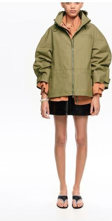 Bimba & Lola Cotton A-Line Trench in Light Khaki at Nordstrom, Size Large Eu