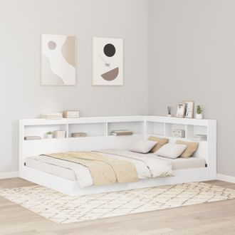 Berkfield Home Bookcase Bed White 160x200 cm Engineered Wood