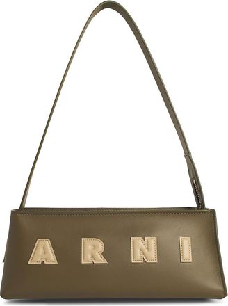 Marni Museo Baguette Bag In Green Leather