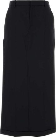 Alexander Wang Midi-rok met Hoge Taille - Dames - Midirokken - Zwart - 2XS - Rokken