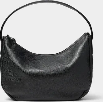 Simons Womens Minimalist pebbled leather XL shoulder bag Exclusive collection from Italy