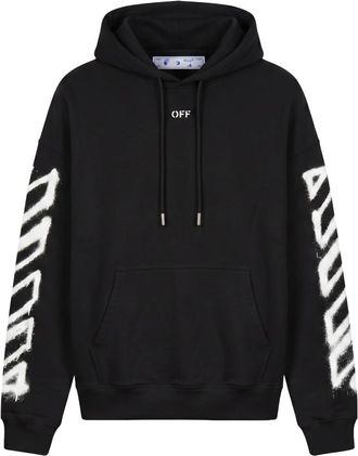 Off-white Felpa con cappuccio French Terry Paint Splatter Arrow Diag - - Sweatshirts & Hoodies - Uomo - Nero - M