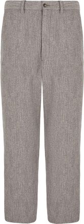 Giorgio Armani cropped straight-legged trousers - men - Cupro/Elastane - 50 - Grey
