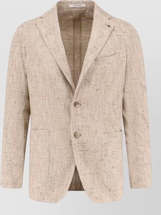 Tagliatore cotton silk hemp single breasted blazer