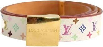 Louis Vuitton Pre-owned Belts, female, White, Size: ONE SIZE Pre-owned Belt