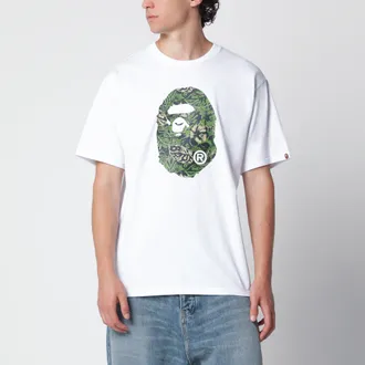 A Bathing Ape T-shirt bianca con stampa mimetica