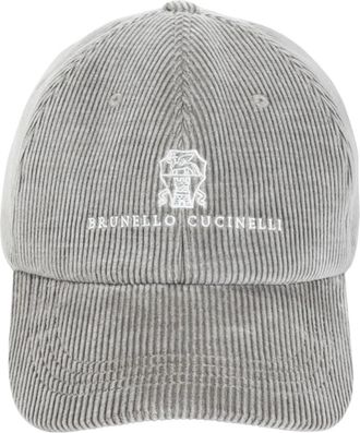 Brunello Cucinelli Baseball Cap - unisex - Petten - Grijs - M - Katoen - Accessoires