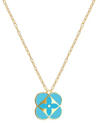 Gabi Rielle 14K Over Silver Blossom Clover Necklace