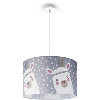 Paco Home Paco Home L&aacute;mpara Techo De Suspensi&oacute;n Cuarto Infantil Bomberos Polic&iacute;a Carretera E27 L&aacute;mpara Colgante - Blanco, Dise&ntilde;o 8 (&oslash;45,5 Cm)