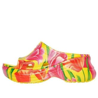 Balenciaga (WMNS) Balenciaga Pool Slide Sandals x Crocs Tulip Print Multi 677389W1S8F7053