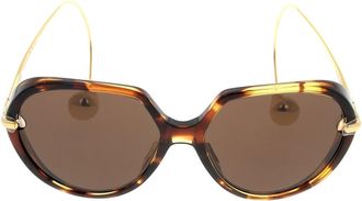 Bottega Veneta Zonnebrillen - unisex - Zonnebrillen - Bruin - ONE Size - Accessoires