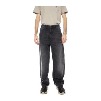 Carhartt Work in Progress Carhartt Wip, Straight Jeans, male, Black, Size: S OG Double Knee Pant