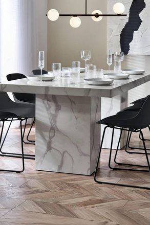 Julian Bowen Rome Rectangular 6-8 Seater Dining Table in White
