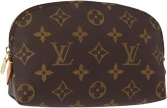 Louis Vuitton Pre-owned Leather Clutch - Dames - Vintage Clutch - Bruin - ONE Size - Leer - Vintage