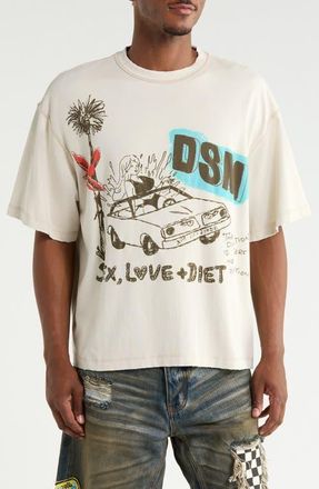 Diet Starts Monday Oversize Doodle Cotton Graphic T-Shirt in Antique White at Nordstrom, Size Xx-Large