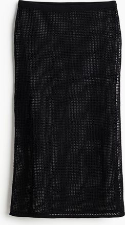 H&M Strandjupe in Ajourstrick - Schwarz