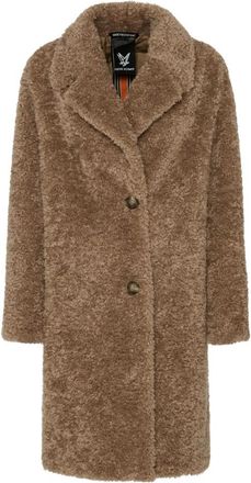 Fuchs Schmitt Korte jas van imitatiebont - Dames - Mantel - Beige - XL - Jassen