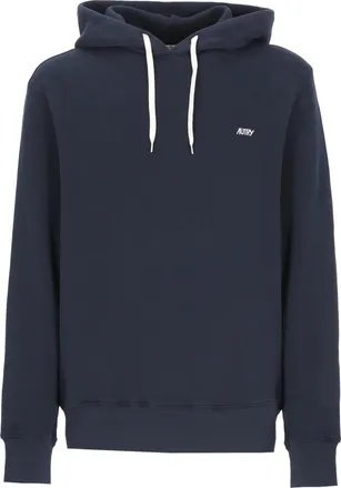 Autry Blue Embroidered Logo Cotton Hoodie