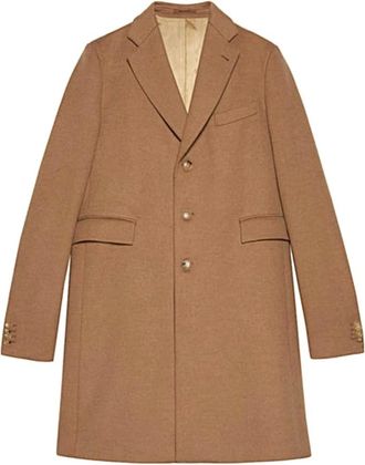 Gucci Jassen, Heren, Beige, M, Stijlvolle Winterjas