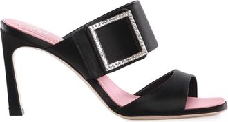 Roger Vivier Trompette Mule Sandalen - Dames - Muiltjes - Zwart - 39 EU - Leer - Schoenen