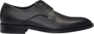 HUGO BOSS Derrek Derby Schoen - Heren - Schoenen - Zwart - Maat: 44 1/2 EU Leer