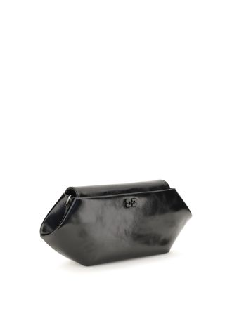 Ganni Bou East/West Synthetic Crossbody Bag - Black
