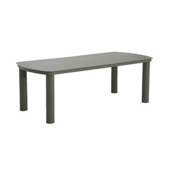 Sweeek Mesa de jard&iacute;n de aluminio, 10 plazas, verde kaki