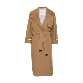 Max Mara Trench Coats, female, Brown, Size: S Trench Lungo Utrench
