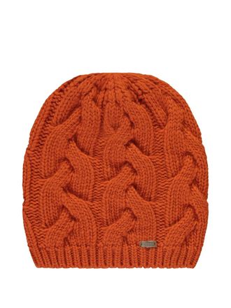 Herno knitted beanie hat - women - Wool - One Size - Orange
