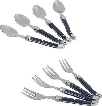 French Home 8Pc Laguiole Coffee Spoons & Cake Forks