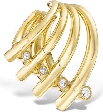 Tabayer 18kt yellow gold Oera diamond earrings