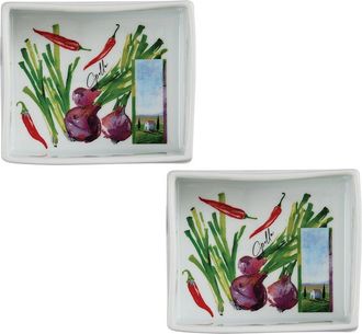 Rosanna Set Of 2 Antipasto Sfizioso Trays: Onion