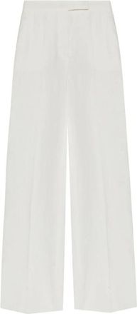 Max Mara Witte Broek met Zakken - Dames - Wijde Broeken - Wit - XS - Broeken