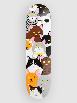 Enjoi Cat Collage R7 8 Skateboard Deck grijs