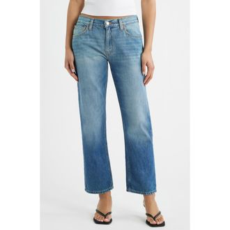 Re/Done The Blondie High Waist Crop Straight Leg in Mendoindigo at Nordstrom, Size 25