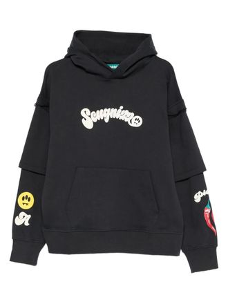 Barrow Hoodie met print - Zwart