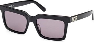 GCDS Vierkante zonnebril met gedurfd ontwerp - Heren - Zonnebrillen - Zwart - 55 MM - Accessoires