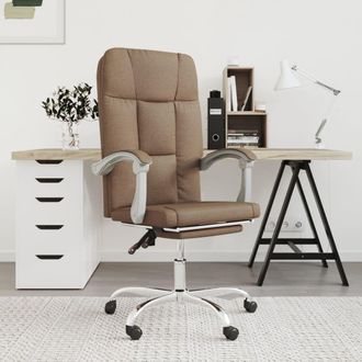 vidaXL Furniture Limited - Silla De Oficina Reclinable De Tela Marr&oacute;n