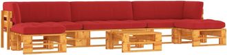 vidaXL Muebles De Palets 6 Pzas Y Cojines Madera Pino Impregnada Miel Vidaxl