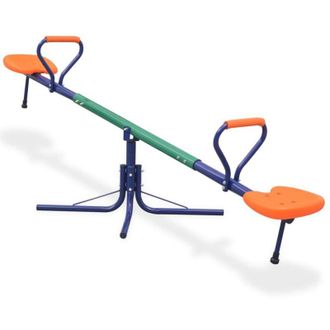 vidaXL Columpio Subibaja Giratorio 360 Grados Naranja Vidaxl