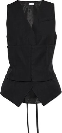 Alexander McQueen Wollen vest - Dames - Gillet - Zwart - S - Wol - Kostuums