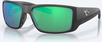 Costa Mens Blackfin Pro Sunglasses In Matte Black/green Mirror 580G