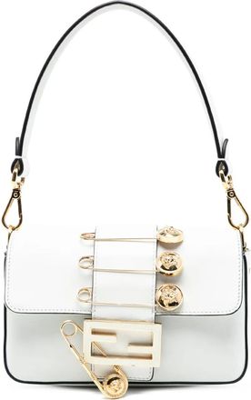 Fendi Borsa a tracolla Versace Vitello Seta Fendace mini 2010-2025 - Bianco