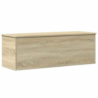 Berkfield Home Storage Box Sonoma Oak 102x35x35 cm Engineered Wood in Tan | Size: 102 x 35 x 35 cm