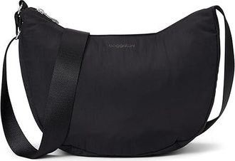Baggallini Swift Crescent Crossbody Cross Body Womens Handbags B-lite Black, Nylon