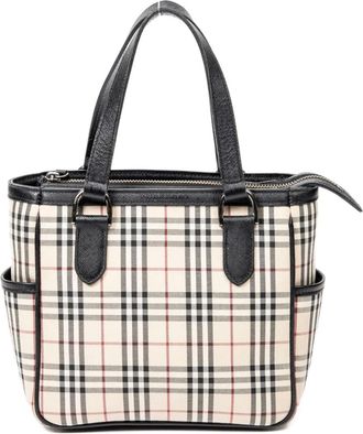 Burberry Borsa tote a quadri anni 2000 - Toni neutri